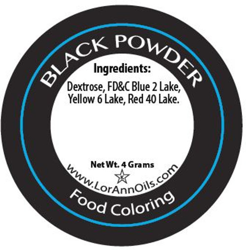 Food Colouring Powder - Black - 4 g / 0.5 oz - LorAnn Food Colouring Powder - Black - 4 g / 0.5 oz - LorAnn