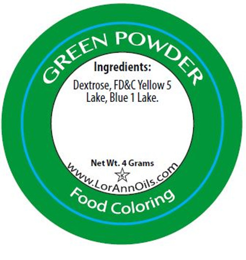 food Colouring Powder - Green - 453 g / 1 lb - LorAnn food Colouring Powder - Green - 453 g / 1 lb - LorAnn