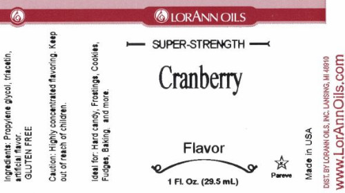 Cranberry Flavour - 16 oz - LorAnn Cranberry Flavour - 16 oz - LorAnn