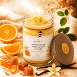Honeyed Orange, Salted Caramel & Vanilla Beeswax and Coconut Candle 400g