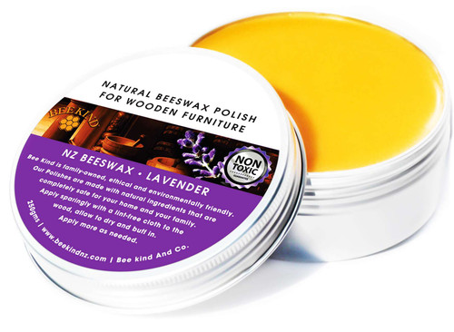 Bee Kind Natural Beeswax Polish for Furniture with Lavender