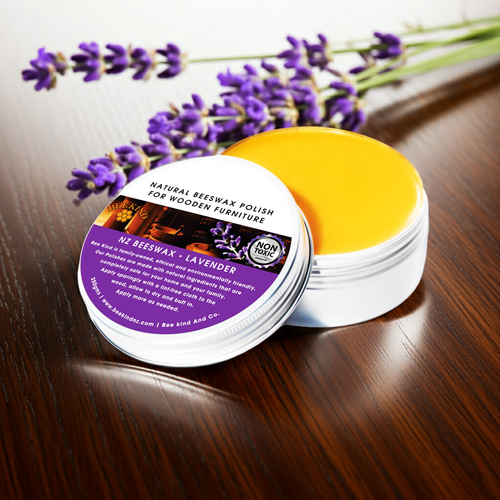 Bee Kind Natural Beeswax Polish for Furniture with Lavender