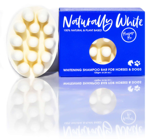 NATURALLY WHITE Whitening Shampoo Massage Bar for Horses & Dogs