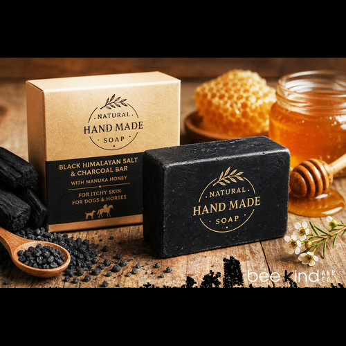 Black Himalayan Salt Soap for Itchy Horses and Dogs With Activated Charcoal