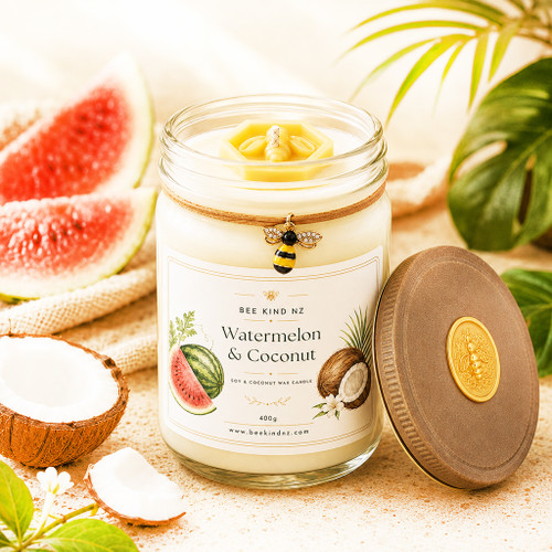 Watermelon & Coconut Soy and Coconut Wax Candle 400g