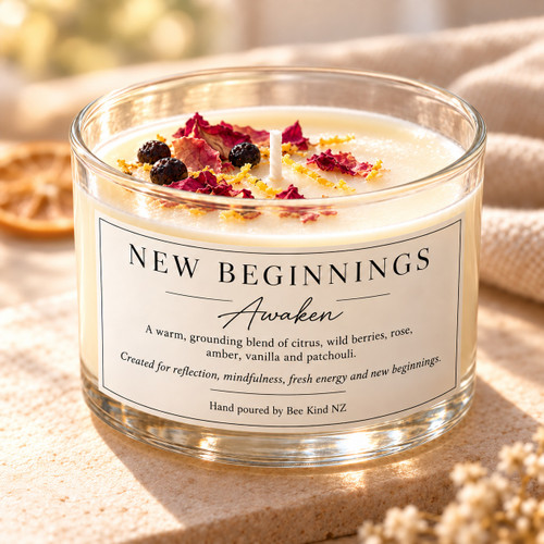 New Beginnings Candle | Awakening | Bee Kind NZ