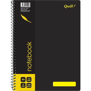 QUILL Q595A SPIRAL NOTEBOOK A4 120pg Side Opening 100851344 / 10595A
