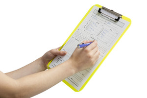 ESSELTE PLASTIC CLIPBOARD A4 Neon Green Transparent ( 51276 )