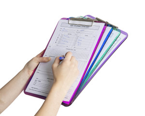 MARBIG PLASTIC CLIPBOARDS A4 Assorted Summer Colours (Each)