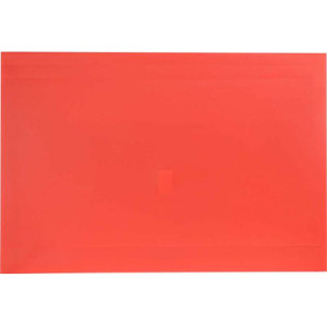 Osmer Plastic Document Wallet with Velcro Seal Foolscap, Red