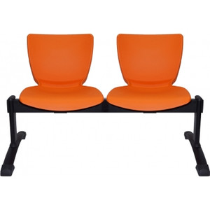 LARK BEAM CHAIR 2 Seater Beam with Black Legs, 1250mm Length