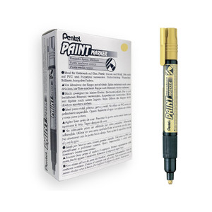 Pentel MMP20 Paint Marker Medium Bullet 3.0mm Gold, Box of 12