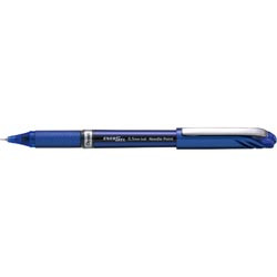 Pentel BLN25 Energel Plus Liquid Gel Pen 0.5mm Fine Nib Blue, Box of 12