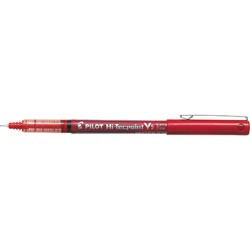 PILOT HI-TECPOINT PEN BX-V5-R  (0.5mm Tip 0.3mm Line) Extra Fine Red (Pack of 12)