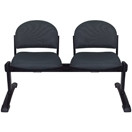 MADISON BEAM CHAIR 2 Seater Beam with Black Legs, 1250mm Length