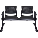 SPARROW PP BEAM CHAIR 2 Seater Beam with Black Legs, 1250mm Length