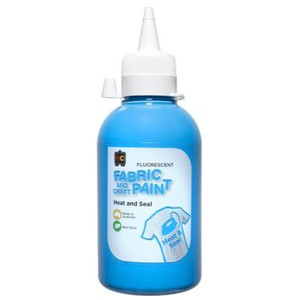 FLUORESCENT FABRIC AND CRAFT PAINT 250ML BLUE