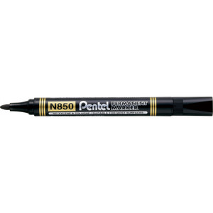 Pentel N850 Permanent Marker Bullet Point 1.5mm Black, Box of 12