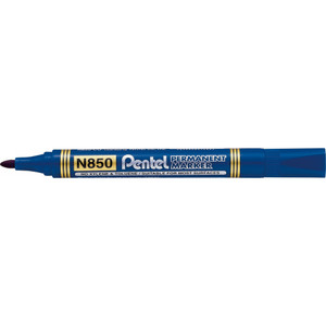 Pentel N850 Permanent Marker Bullet Point 1.5mm Blue,  Box of 12