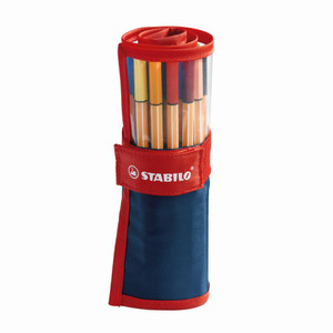 STABILO FINELINER PEN 0 88 Rollerset Navy 25 Piece Set