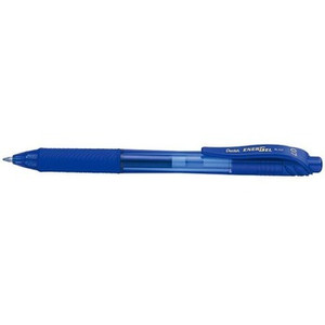 Pentel BL107 Energel X Liquid Gel Pen Retractable Fine 0.7mm Blue, Box of 12