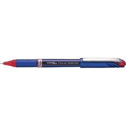 Pentel BLN25 Energel Plus Liquid Gel Pen 0.5mm Fine Nib Red, Box of 12