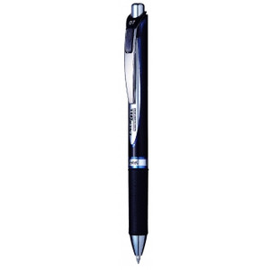 Pentel BLP77 Energel Permanent Liquid Gel Pen Retractable 0.7mm Medium Nib Blue, Box of 12