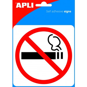 APLI SELF ADHESIVE SIGN No Smoking