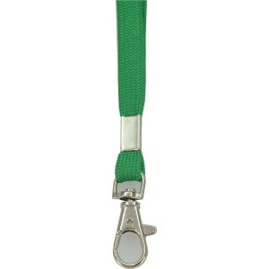 WOVEN LANYARD With Safety release and D clip - Green Pk20