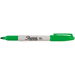 SHARPIE FINE POINT MARKER Permanent 1.0mm Fine Green, Bx12