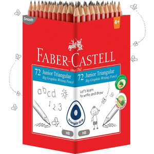 Faber-Castell Triangular Graphite Pencil Junior Grip HB, Box of 72
