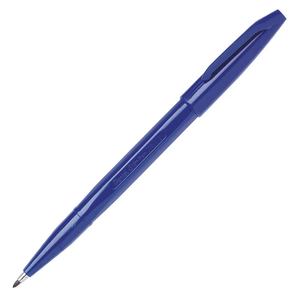 Pentel S520 Sign Pen 0.8mm Fibre Tip Blue Ink , Box of 12