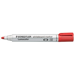 Staedtler 351 Lumocolor Whiteboard Marker 2.0mm Bullet Point - Red, Box of 10