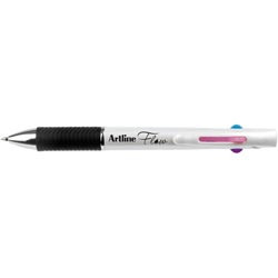 ARTLINE FLOW RETRACTABLE PEN 4 Colour 1.0mm Bright Barrels, Bx12