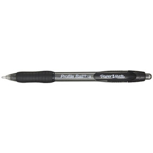 PAPERMATE PROFILE BALLPOINT PEN 1.0mm Retractable Bold Tip Black, Bx12