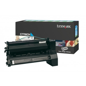 LEXMARK C7700CH ORIGINAL CYAN PREBATE TONER CART 10K Suits C772