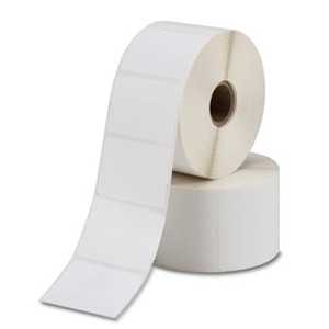White Direct Thermal Perforated Labels 50mm X 25mm 2000 Labels Per Roll, 25mm Core