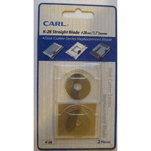 Trimmer Cutter Replacement Blade Round Straight Cut Carl K28 Fits DC200/DC210/DC230/DC-630 - Packet of 2