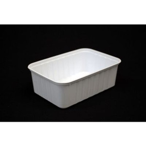 DISPOSABLE RECTANGLE CONTAINER 1000ml White Bx500 (Lids Sold Separately)