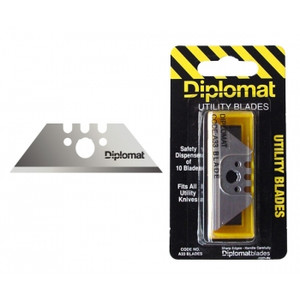 DIPLOMAT SAFETY DISPENSER BLADES For Diplomat A27/A33/A38 Safety Knives, and all utility knives Pk10