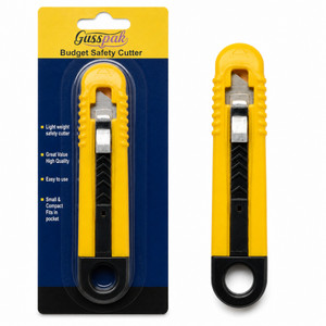 Gusspak CYM-400 Premium Safety Cutter Knife | Auto-Retracting Rounded Corner Blade Utility Knife