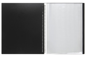 MARBIG DISPLAY BOOK TWIN WIRE A4 30 Fixed Pockets Black