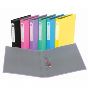 Marbig 2D Ring Binder A4 25mm PE Hi-Lites Yellow