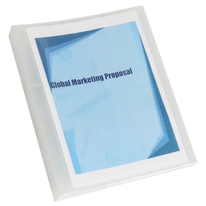 MARBIG INSERT BINDER With Storage Pocket Clear