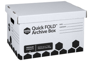 MARBIG ARCHIVE BOX QUICKFOLD W/Lid 305x390x255
