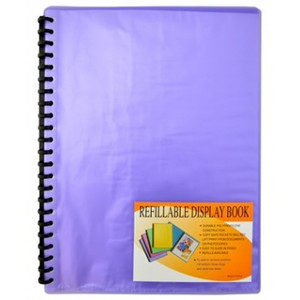 BANTEX REFILLABLE DISPLAY BOOKS A4 20 Pocket Purple 100851938