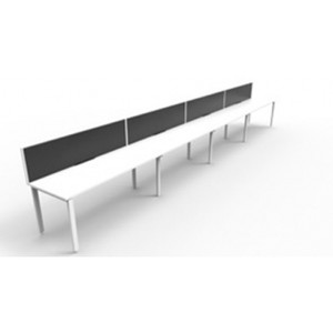 RAPID INFINITY PROFILE LEG SINGLE SIDED 4 PERSON WORKSTATION 1800mm W x 700mm D x 730mm H Per User