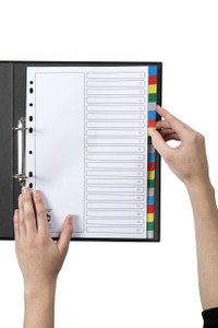 MARBIG COLOURED DIVIDERS A4 PP 20 Tab Multi