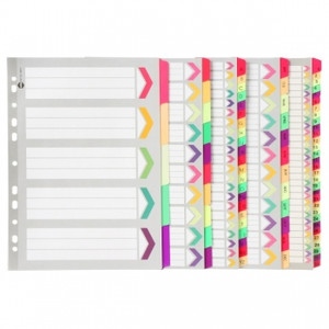 MARBIG FLURO TAB DIVIDERS A4 31 Tab Rein Board White