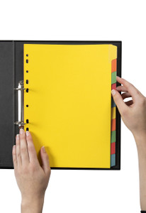 MANILLA DIVIDERS Erasable A4 10 Tab Assorted